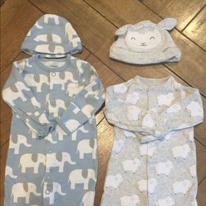 Carter's NB convertible gowns